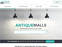 Tablet Screenshot of antiquemalls.com